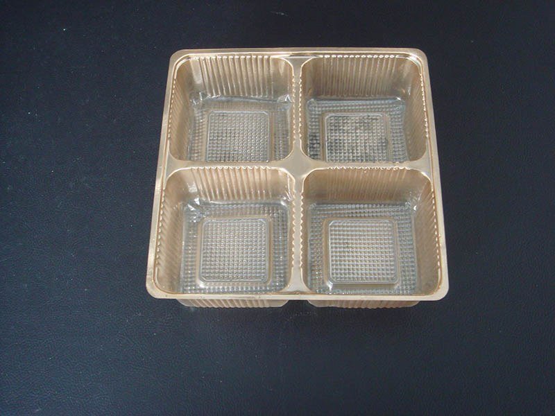 Clear plastic compartment tray